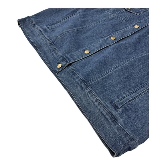 NWT Back In the Saddle Women's 1X Denim Chambray Bandana Trims Long Sleeve Shirt - Picture 10 of 12